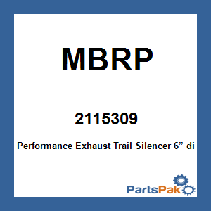 MBRP 2115309; Performance Exhaust Trail Silencer