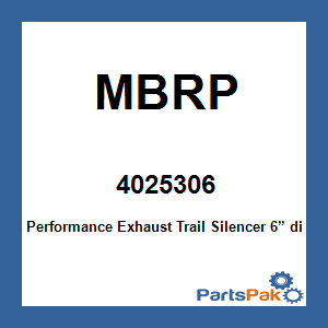 MBRP 4025306; Performance Exhaust Trail Silencer