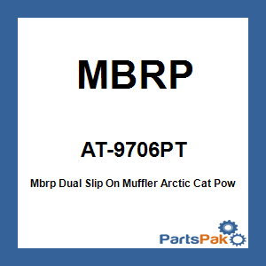 MBRP AT-9706PT; Mbrp Dual Slip On Muffler Fits Artic Cat