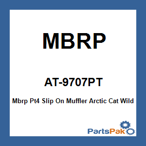 MBRP AT-9707PT; Mbrp Pt4 Slip On Muffler Fits Artic Cat Wildca