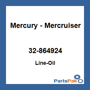 Quicksilver 32-864924; Line-Oil Replaces Mercury / Mercruiser