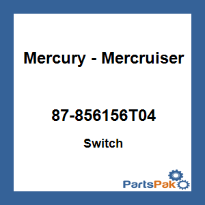 Quicksilver 87-856156T04; Switch Replaces Mercury / Mercruiser