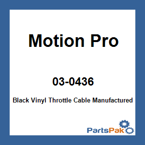 Motion Pro 03-0436; Black Vinyl Throttle Cable