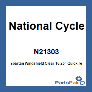 National Cycle N21303; Spartan Windshield Clear 16.25-inch