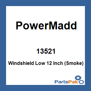 PowerMadd 13521; Windshield Low 12 Inch (Smoke)