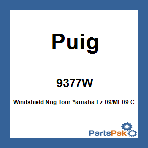Puig 9377W; Windshield Nng Tour Fits Yamaha Fz-09/Mt-09 Clear