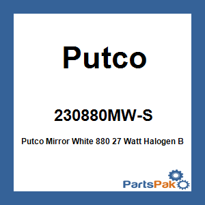 Putco 230880MW-S; Putco Mirror White 880 27 Watt Halogen Bulb