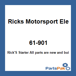 Ricks Motorsport Electrics 61-901; New Starter Motor