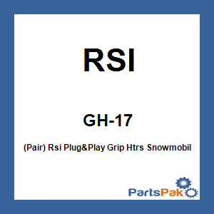 RSI GH-17; (Pair) Rsi Plug&Play Grip Htrs Snowmobile Std Length Fits Ski-Doo Fits SkiDoo 2-Wire