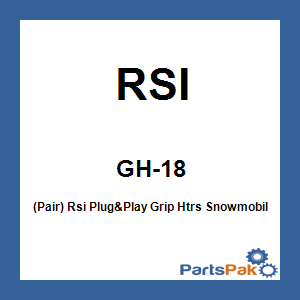 RSI GH-18; (Pair) Rsi Plug&Play Grip Htrs Snowmobile Ext Length Fits Ski-Doo Fits SkiDoo 2-Wire