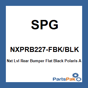 SPG NXPRB227-FBK/BLK; Nxt Lvl Rear Bumper Flat Black Fits Polaris Axys 174 Snowmobile