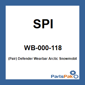 SPI WB-000-118; (Pair) Defender Wearbar Arctic Snowmobile