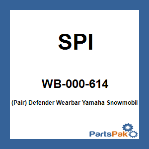 SPI WB-000-614; (Pair) Defender Wearbar Fits Yamaha Snowmobile