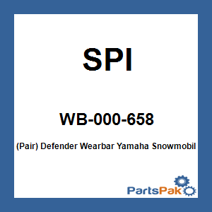 SPI WB-000-658; (Pair) Defender Wearbar Fits Yamaha Snowmobile