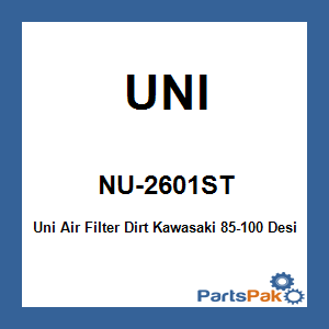 UNI NU-2601ST; Uni Air Filter Dirt Fits Kawasaki 85-100