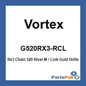 Vortex G520RX3-RCL; Rx3 Chain 520 Rivet M / Link Gold