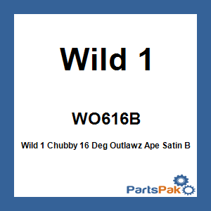 Wild 1 WO616B; Wild 1 Chubby 16 Deg Outlawz Ape Satin Black