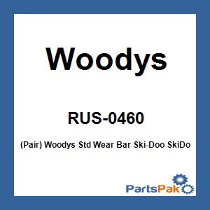 Woodys RUS-0460; (Pair) Woodys Std Wear Bar Fits Ski-Doo Fits SkiDoo