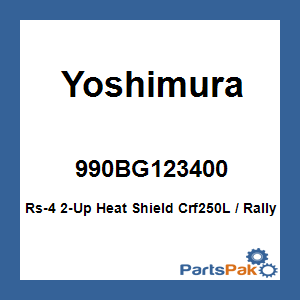 Yoshimura 990BG123400; Rs-4 2-Up Heat Shield Crf250L / Rally
