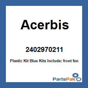 Acerbis 2402970211; Plastic Kit Blue