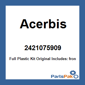 Acerbis 2421075909; Full Plastic Kit Original