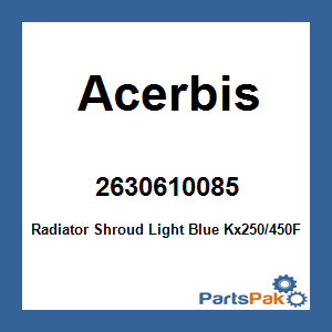 Acerbis 2630610085; Radiator Shroud Light Blue Kx250/450F