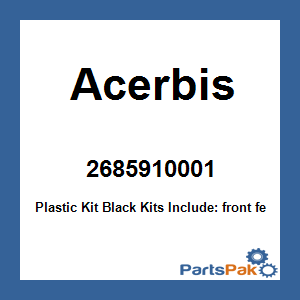 Acerbis 2685910001; Plastic Kit Black
