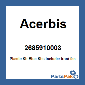 Acerbis 2685910003; Plastic Kit Blue