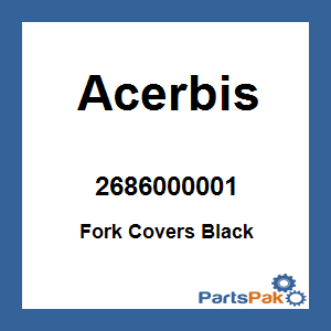Acerbis 2686000001; Fork Covers Black