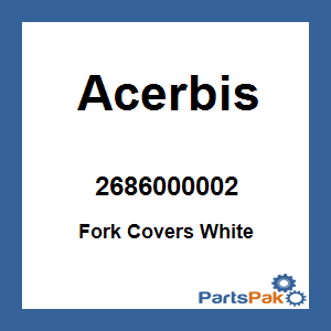Acerbis 2686000002; Fork Covers White