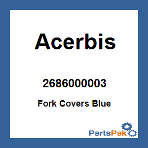Acerbis 2686000003; Fork Covers Blue