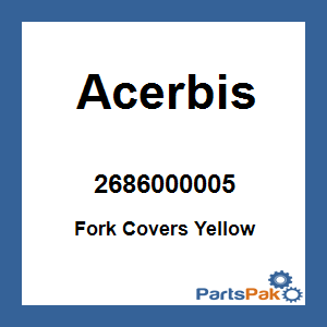 Acerbis 2686000005; Fork Covers Yellow