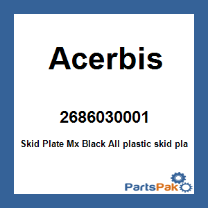 Acerbis 2686030001; Skid Plate Mx Black