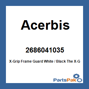 Acerbis 2686041035; X-Grip Frame Guard White / Black