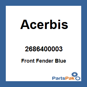 Acerbis 2686400003; Front Fender Blue