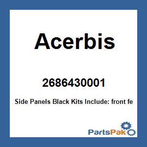 Acerbis 2686430001; Side Panels Black