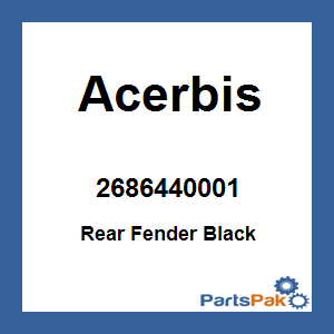 Acerbis 2686440001; Rear Fender Black