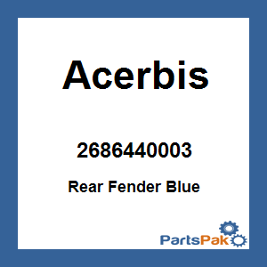 Acerbis 2686440003; Rear Fender Blue