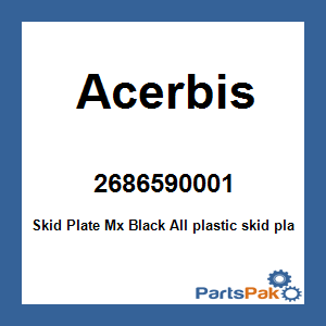 Acerbis 2686590001; Skid Plate Mx Black