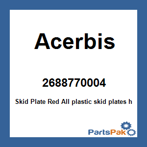 Acerbis 2688770004; Skid Plate Red