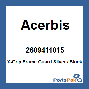 Acerbis 2689411015; X-Grip Frame Guard Silver / Black