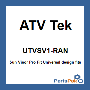 ATV Tek UTVSV1-RAN; Sun Visor Pro Fit