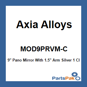 Axia Alloys MOD9PRVM-C; 9-inch Pano Mirror With 1.5-inch Arm Silver 1 Clamp Needed