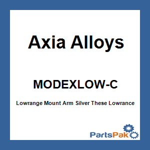Axia Alloys MODEXLOW-C; Lowrange Mount Arm Silver