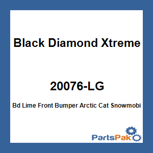 Black Diamond Xtreme (BDX) 20076-LG; Bd Lime Front Bumper Fits Artic Cat Snowmobile
