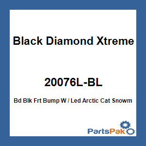 Black Diamond Xtreme (BDX) 20076L-BL; Bd Blk Frt Bump W / Led Fits Artic Cat Snowmobile