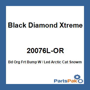 Black Diamond Xtreme (BDX) 20076L-OR; Bd Org Frt Bump W / Led Fits Artic Cat Snowmobile