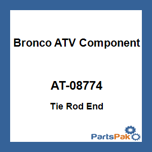 Bronco ATV Components AT-08774; Tie Rod End