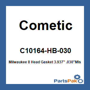 Cometic C10164-HB-030; Milwaukee 8 Head Gasket 3.937-inch .030-inch Mls .014-inch Base