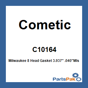 Cometic C10164; Milwaukee 8 Head Gasket 3.937-inch .040-inch Mls Stock Bore 107Ci